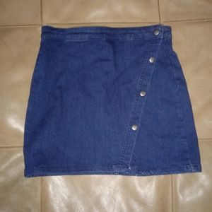 Free people denim mini skirt